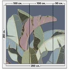 Фотообои / флизелиновые обои Банановые листья 2,5 x 2,5 м