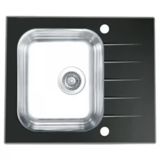 Мойка VITRO 10 RAL9005-90 (черная)600X500 c сифоном клапан-автомат 1058656,