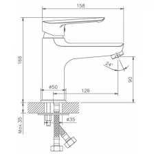 Смеситель для раковины Haiba HB10198 Хром