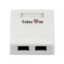 Держатель кабеля для розеток RJ45 CAT5E 2P TC-SB-2-8P8C-C5E-WH TV-COM