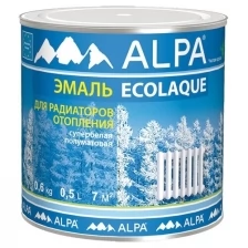 Эмаль для радиаторов Alpa Ecolaque акриловая белая 0,5 л